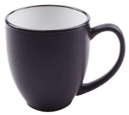 Americano 16oz ceramic mug: black with white interior