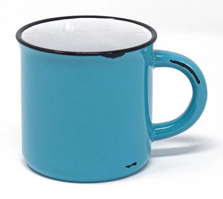Teal Vintage Western 15oz mug with handle