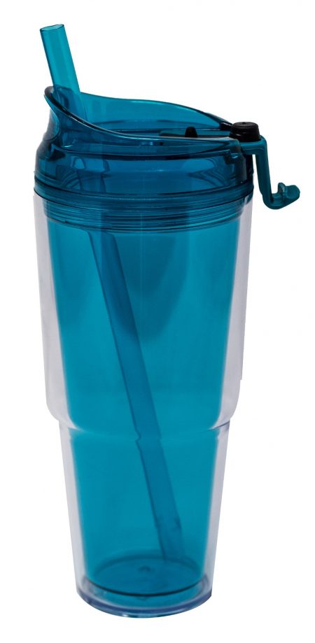 Teal Dual Sonic Weld Tumbler with lid and straw