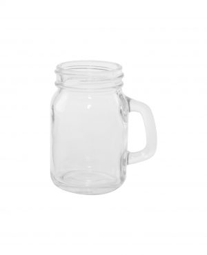 The Mason: handled mason jar mug with straw