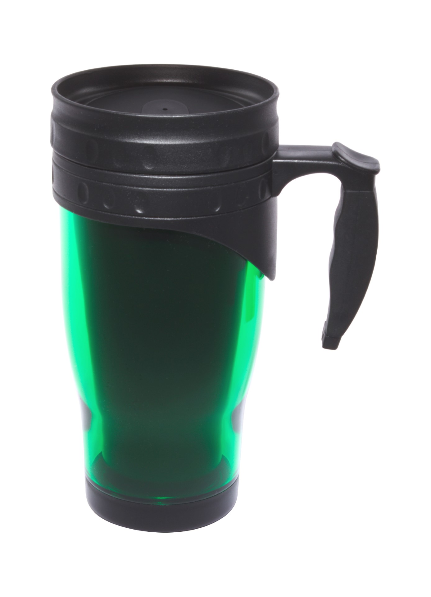 Green 16oz open handle travel mug