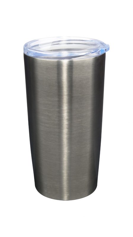 Pro20: 20oz Vacuum Insulated silver tumbler with lid
