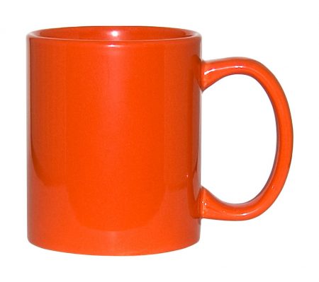 Orange Three Finger C-Handle 11oz Mug
