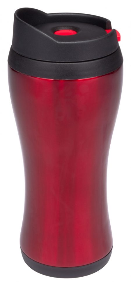 Urbana 14oz stainless steel red tumbler with red accent