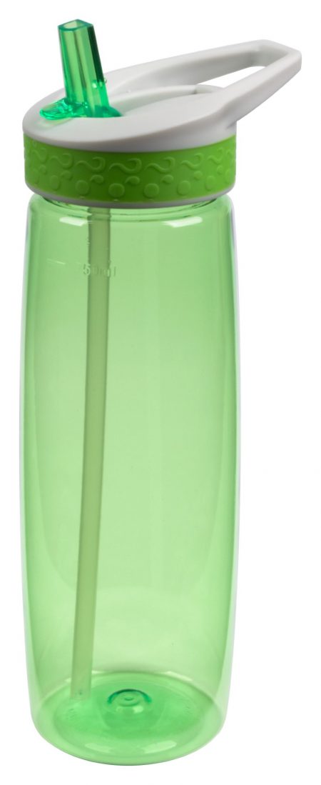Green Wave 25 oz spill proof bottle with straw